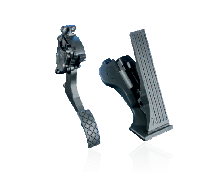 Brake and accelerator pedals as examples of automotive components