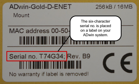 Serial number